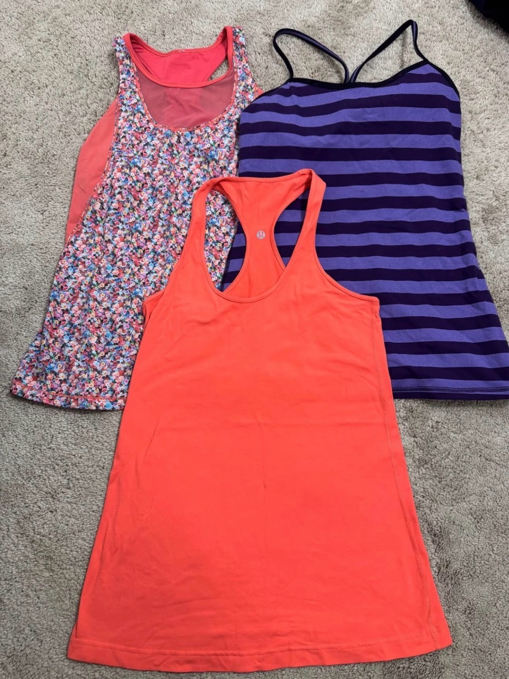 LULULEMON Lot of Size 10 Tank Tops Cool Racerback Power Y Tanks 3 Total!!!